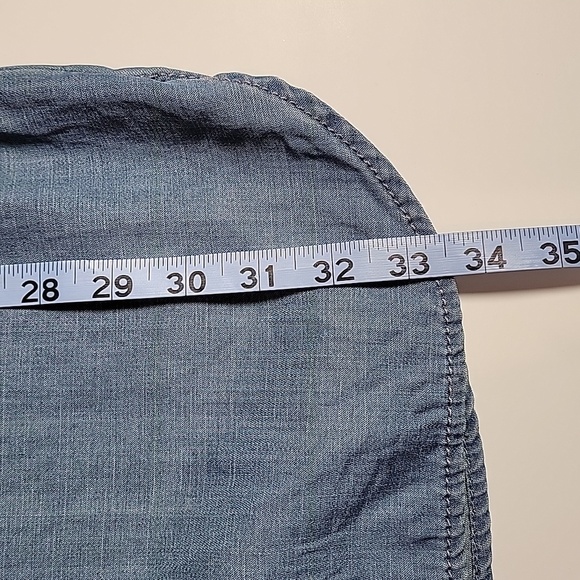 Vineyard Vines Shirt Dress Tunic V-neck 3/4 Sleeve Lyocell Linen Chambray 0 XS - Picture 15 of 16